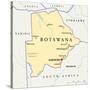 Botswana Political Map-Peter Hermes Furian-Stretched Canvas