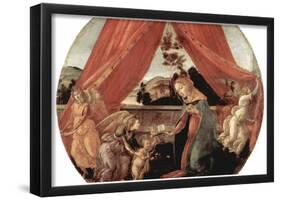Botticelli Maria with Christ Child and Three Angels Art Print Poster-null-Framed Poster