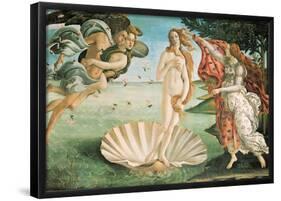 Botticelli- Nascita Di Venere (Birth Of Venus)-Sandro Botticelli-Framed Poster
