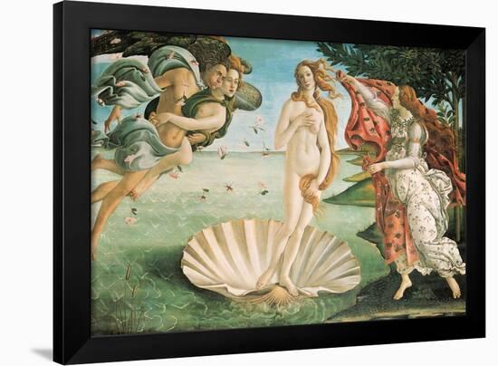 Botticelli- Nascita Di Venere (Birth Of Venus)-Sandro Botticelli-Framed Poster