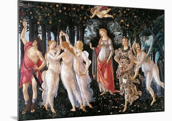 Botticelli- Primavera-Sandro Botticelli-Mounted Poster