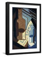 Bottle and Glass; Bouteille et Verre, 1921-Juan Gris-Framed Premium Giclee Print