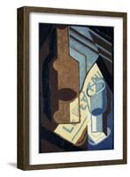 Bottle and Glass; Bouteille et Verre, 1921-Juan Gris-Framed Giclee Print