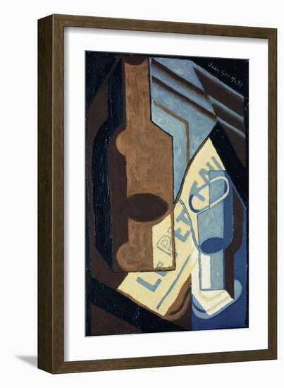 Bottle and Glass; Bouteille et Verre, 1921-Juan Gris-Framed Giclee Print