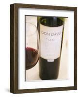 Bottle and Glass of Don David Malbec, Restaurant in Sheraton Hotel, Bodega El Esteco Mendoza-Per Karlsson-Framed Photographic Print