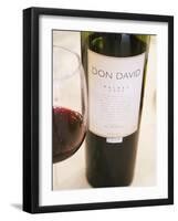 Bottle and Glass of Don David Malbec, Restaurant in Sheraton Hotel, Bodega El Esteco Mendoza-Per Karlsson-Framed Photographic Print