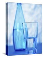 Bottle and glass of water-null-Stretched Canvas