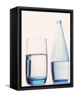 Bottle and glass of water-null-Framed Stretched Canvas