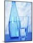 Bottle and glass of water-null-Mounted Photographic Print