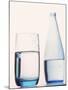 Bottle and glass of water-null-Mounted Photographic Print