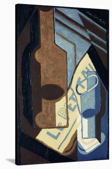 Bottle and Glass-Juan Gris-Stretched Canvas