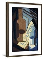 Bottle and Glass-Juan Gris-Framed Giclee Print