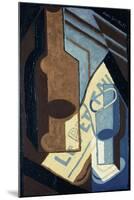 Bottle and Glass-Juan Gris-Mounted Giclee Print