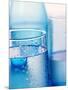 Bottle and glasses of water-null-Mounted Photographic Print