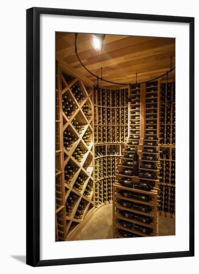 Bottle Cellar at Walla Walla Winery, Walla Walla, Washington, USA-Richard Duval-Framed Photographic Print