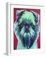 Bottle Green Brussels Griffon-Dawgart-Framed Giclee Print