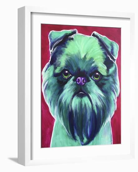 Bottle Green Brussels Griffon-Dawgart-Framed Giclee Print