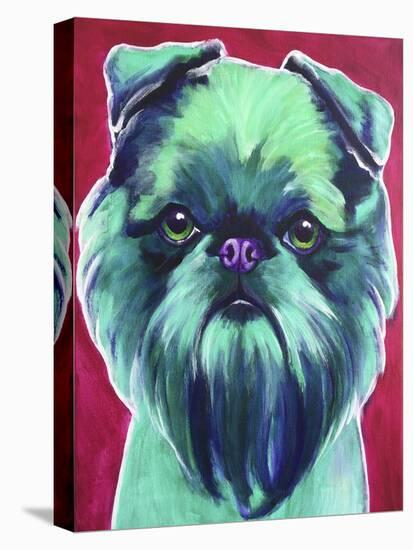 Bottle Green Brussels Griffon-Dawgart-Stretched Canvas