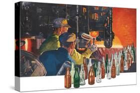 Bottle Making Factory-Found Image Press-Stretched Canvas