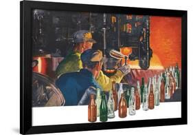 Bottle Making Factory-Found Image Press-Framed Giclee Print