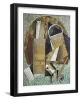 Bottle of Banyuls, c.1914-Juan Gris-Framed Giclee Print