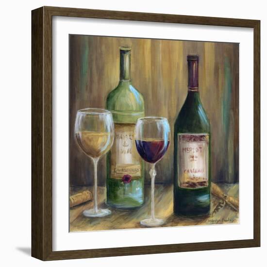 Bottle of Red Bottle of White-Marilyn Dunlap-Framed Art Print