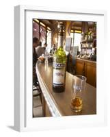 Bottle of Ricard 45 Pastis and Glass on Zinc Bar, Paris, France-Per Karlsson-Framed Photographic Print