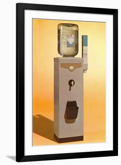 Bottled Water Cooler, Retro-null-Framed Art Print