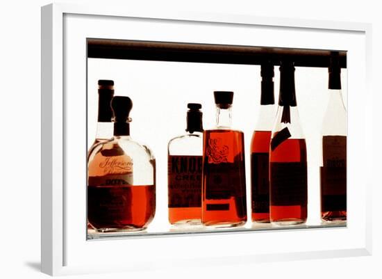 Bottles at the Jazz Standard Bar NYC-null-Framed Photo