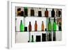 Bottles Displayed at Foreigner Bar, Old Town, Dali, Yunnan Province, China-null-Framed Photographic Print