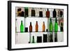 Bottles Displayed at Foreigner Bar, Old Town, Dali, Yunnan Province, China-null-Framed Photographic Print