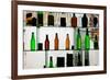 Bottles Displayed at Foreigner Bar, Old Town, Dali, Yunnan Province, China-null-Framed Photographic Print