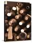 Bottles in Tasting Room, Bodega Pisano Winery, Progreso, Uruguay-Per Karlsson-Stretched Canvas