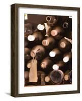 Bottles in Tasting Room, Bodega Pisano Winery, Progreso, Uruguay-Per Karlsson-Framed Photographic Print