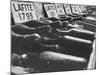 Bottles of Lafite Wines, Now Museum Pieces in French Wine Cellar-Carlo Bavagnoli-Mounted Photographic Print