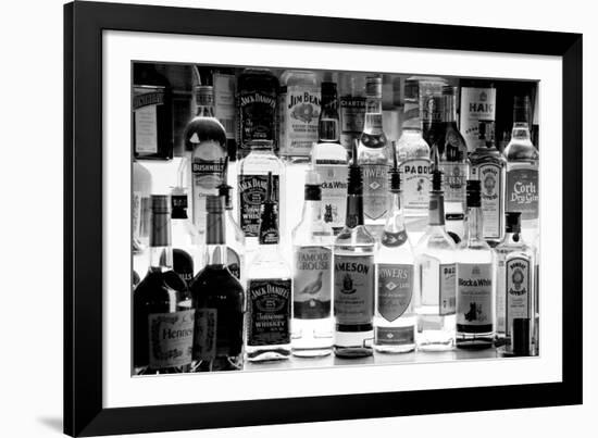 Bottles of Liquor, De Luan's Bar, Ballydowane, County Waterford, Ireland-null-Framed Photographic Print