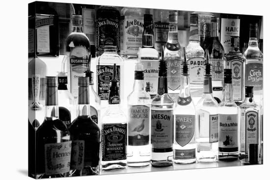 Bottles of Liquor, De Luan's Bar, Ballydowane, County Waterford, Ireland-null-Stretched Canvas