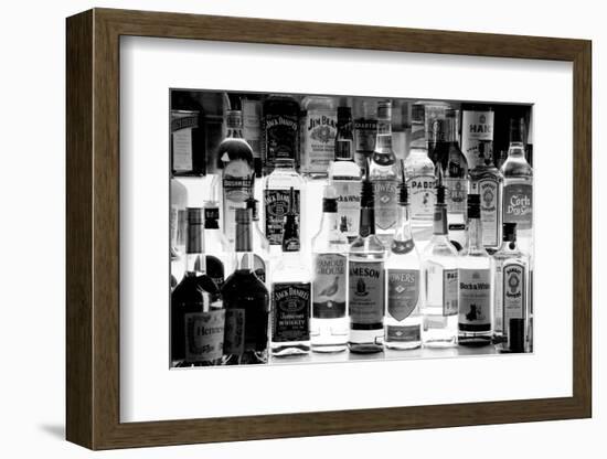 Bottles of Liquor, De Luan's Bar, Ballydowane, County Waterford, Ireland-null-Framed Photographic Print