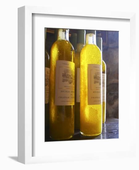 Bottles of Olive Oil, Chateau Vannieres, La Cadiere d'Azur, Bandol, Var, Cote d'Azur, France-Per Karlsson-Framed Photographic Print