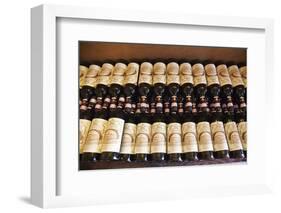 Bottles of Tuscan Wine Ready for Sale-Terry Eggers-Framed Photographic Print