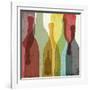 Bottles of Wine, Whiskey, Tequila, Vodka. Watercolor Silhouettes.-Ilya Bolotov-Framed Art Print