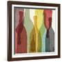 Bottles of Wine, Whiskey, Tequila, Vodka. Watercolor Silhouettes.-Ilya Bolotov-Framed Art Print