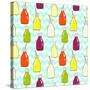 Bottles Pattern-TashaNatasha-Stretched Canvas