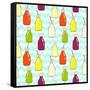 Bottles Pattern-TashaNatasha-Framed Stretched Canvas