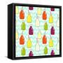 Bottles Pattern-TashaNatasha-Framed Stretched Canvas