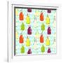 Bottles Pattern-TashaNatasha-Framed Art Print