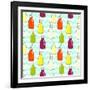 Bottles Pattern-TashaNatasha-Framed Art Print