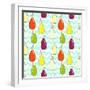 Bottles Pattern-TashaNatasha-Framed Art Print