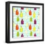 Bottles Pattern-TashaNatasha-Framed Art Print