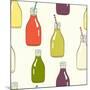 Bottles Pattern-TashaNatasha-Mounted Art Print